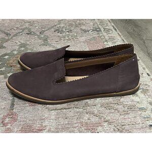 Ugg Vista Womens Flat Shoes 9.5 Scalloped Suede Purple Slip On Classic Loafer